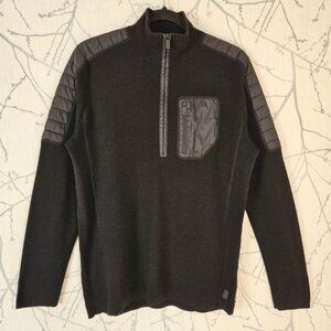 Smartwool 60% Merino Wool Knit Quilted Ski Ninja Half Zip Seater
